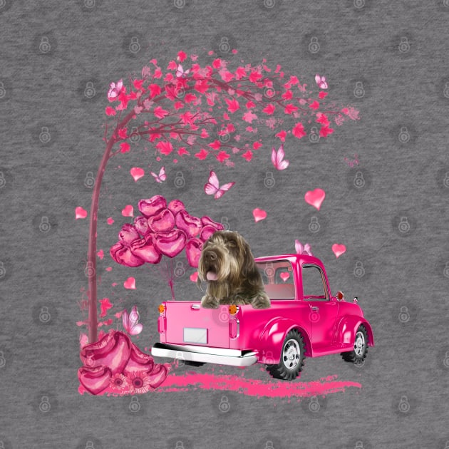 Valentine's Day Love Pickup Truck Wirehaired Pointing Griffon by TATTOO project